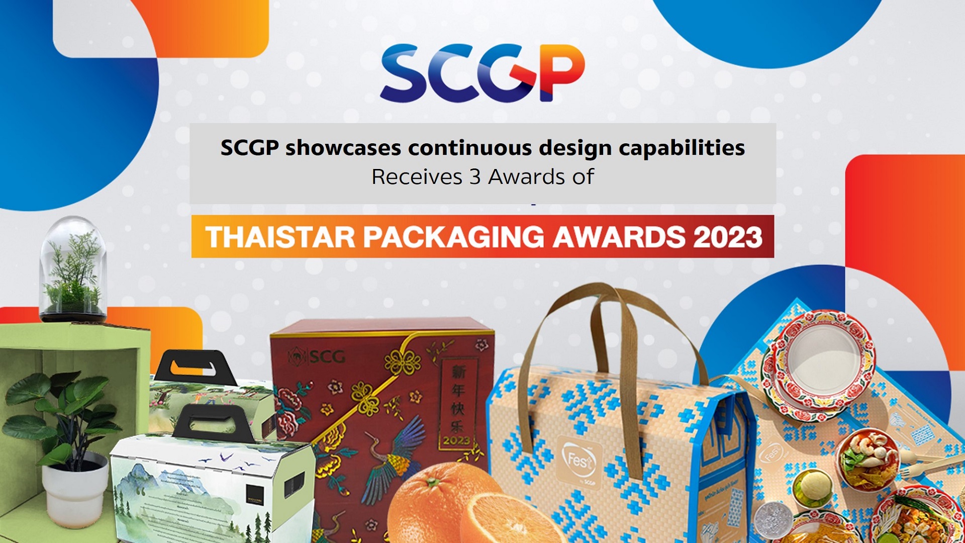 SCGP showcases continuous design capabilities receives 3 ThaiStar Packaging Awards 2023