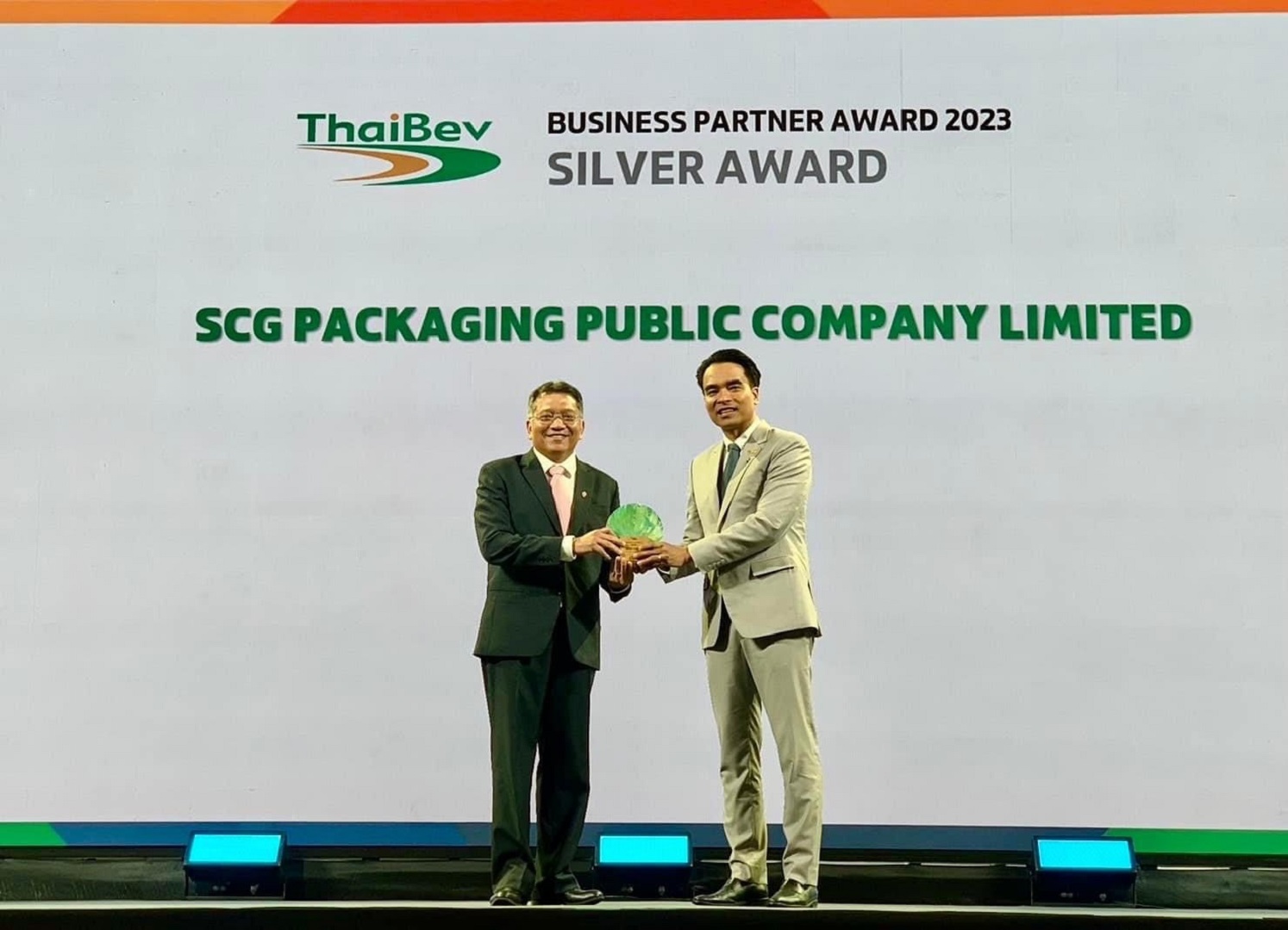 SCGP ได้รับรางวัลประกาศเกียรติคุณ จากไทยเบฟเวอเรจ  รับรองความเป็นพันธมิตรที่มุ่งเน้นด้านความยั่งยืน