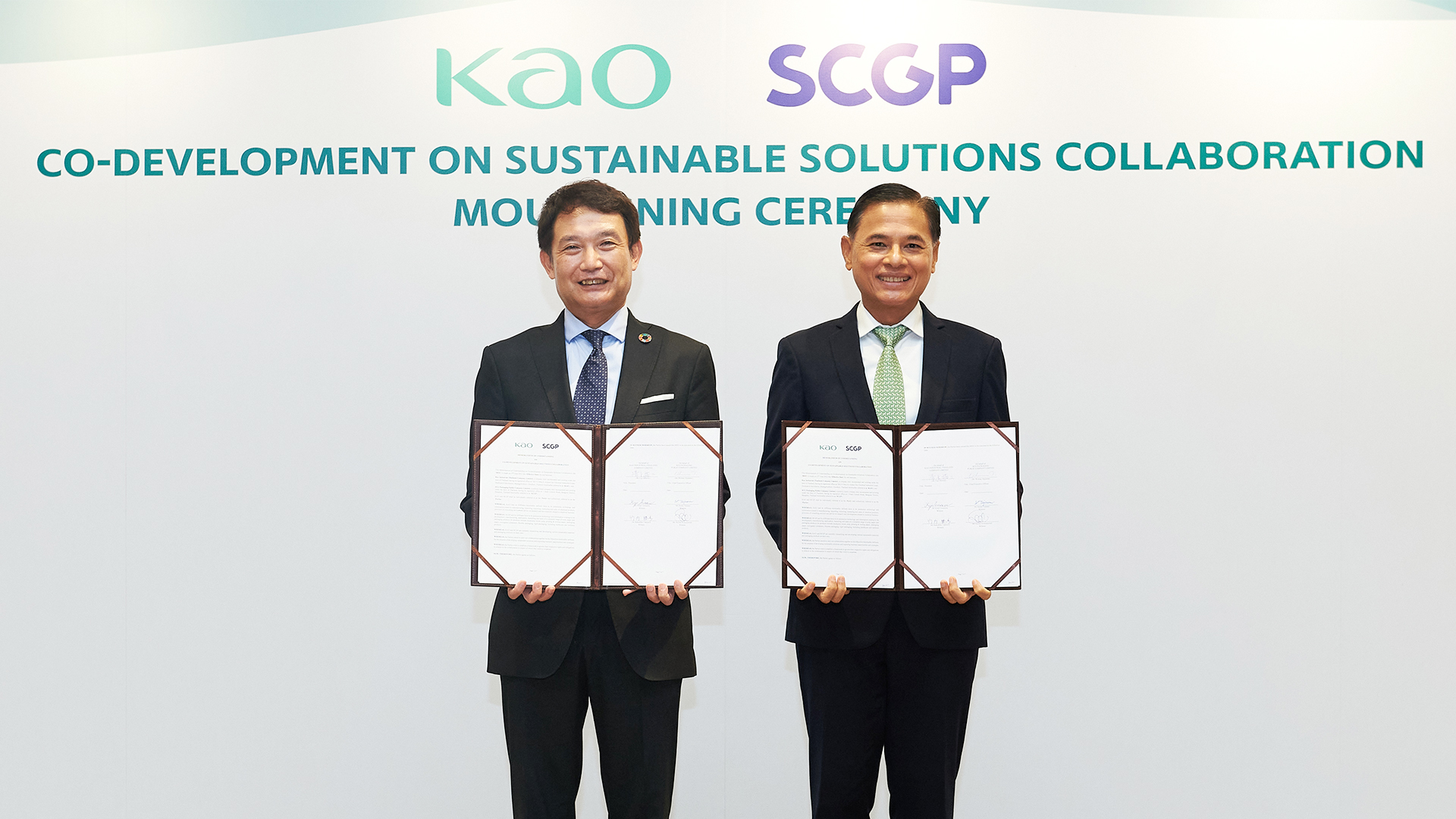Kao-SCGP form cooperative pact on innovations to address social and environmental issues with sustainability