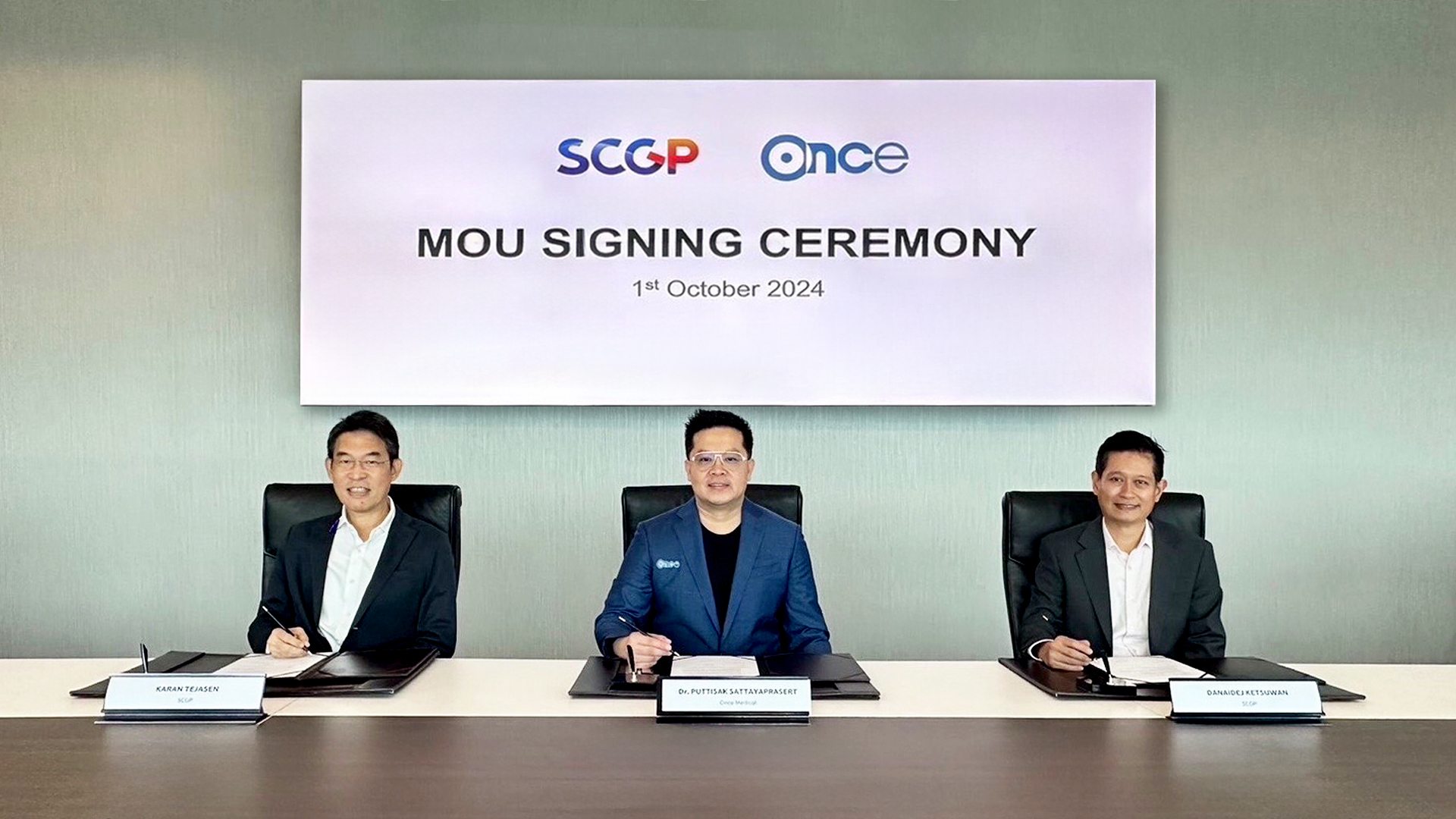 SCGP ลงนามในบันทึกข้อตกลงความร่วมมือกับ Once Medical เพิ่มโซลูชันบรรจุภัณฑ์ วัสดุอุปกรณ์ทางการแพทย์ในประเทศไทย