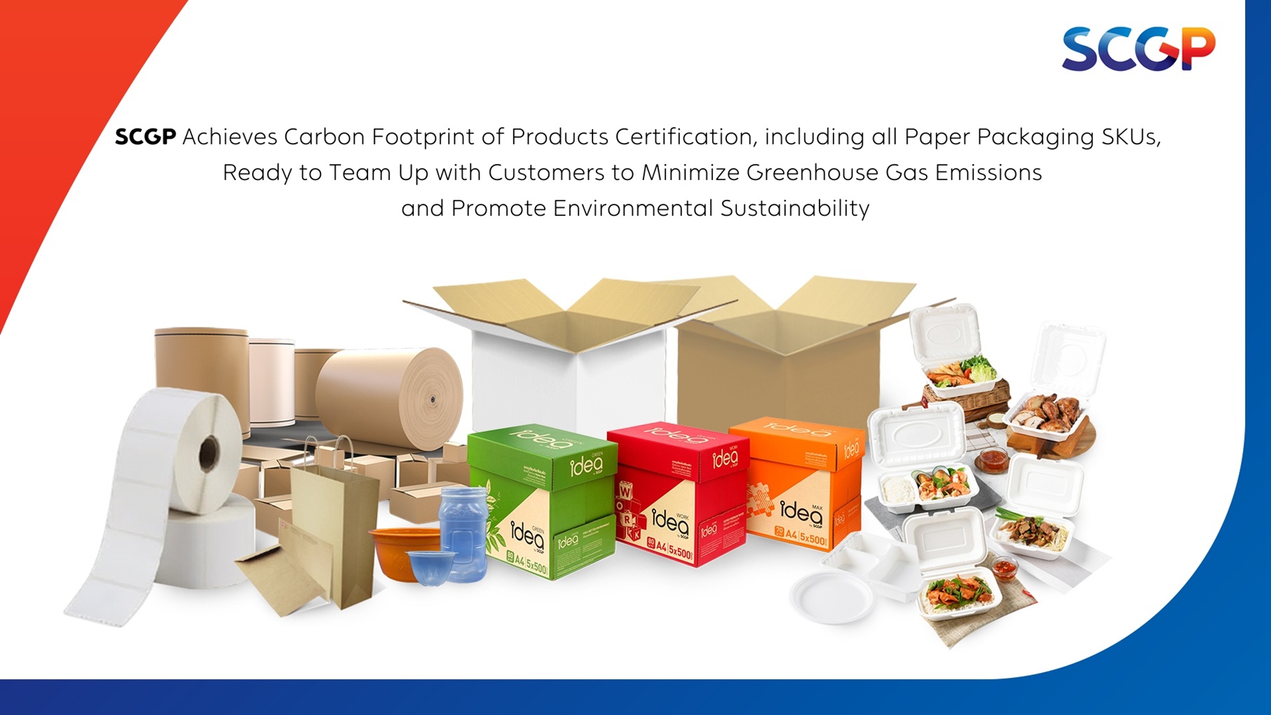 SCGP Achieves Carbon Footprint of Products Certification, including all Paper Packaging SKUs, Ready to Team Up with Customers to Minimize Greenhouse Gas Emissions  and Promote Environmental Sustainability