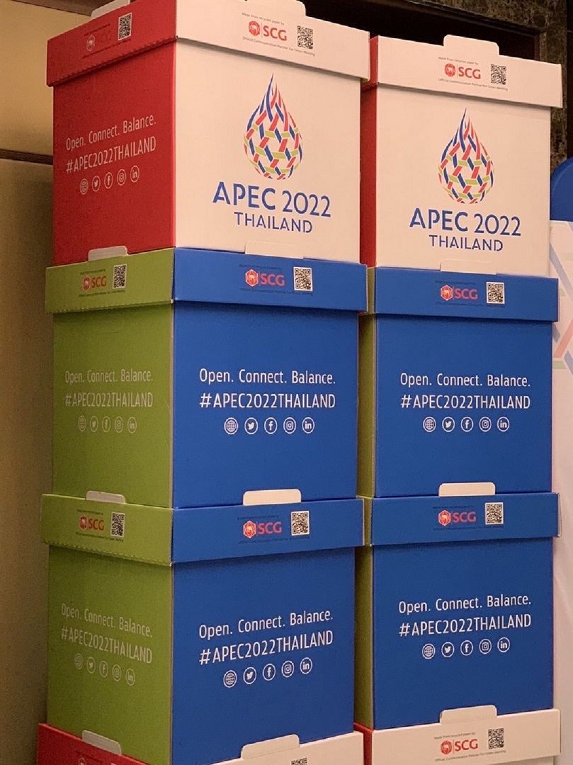 SCGP ต่อยอดแนวทาง ESG ผ่านการออกแบบนิทรรศการและสื่อต่าง ๆ จากวัสดุรีไซเคิลในงานประชุม APEC 2022 THAILAND