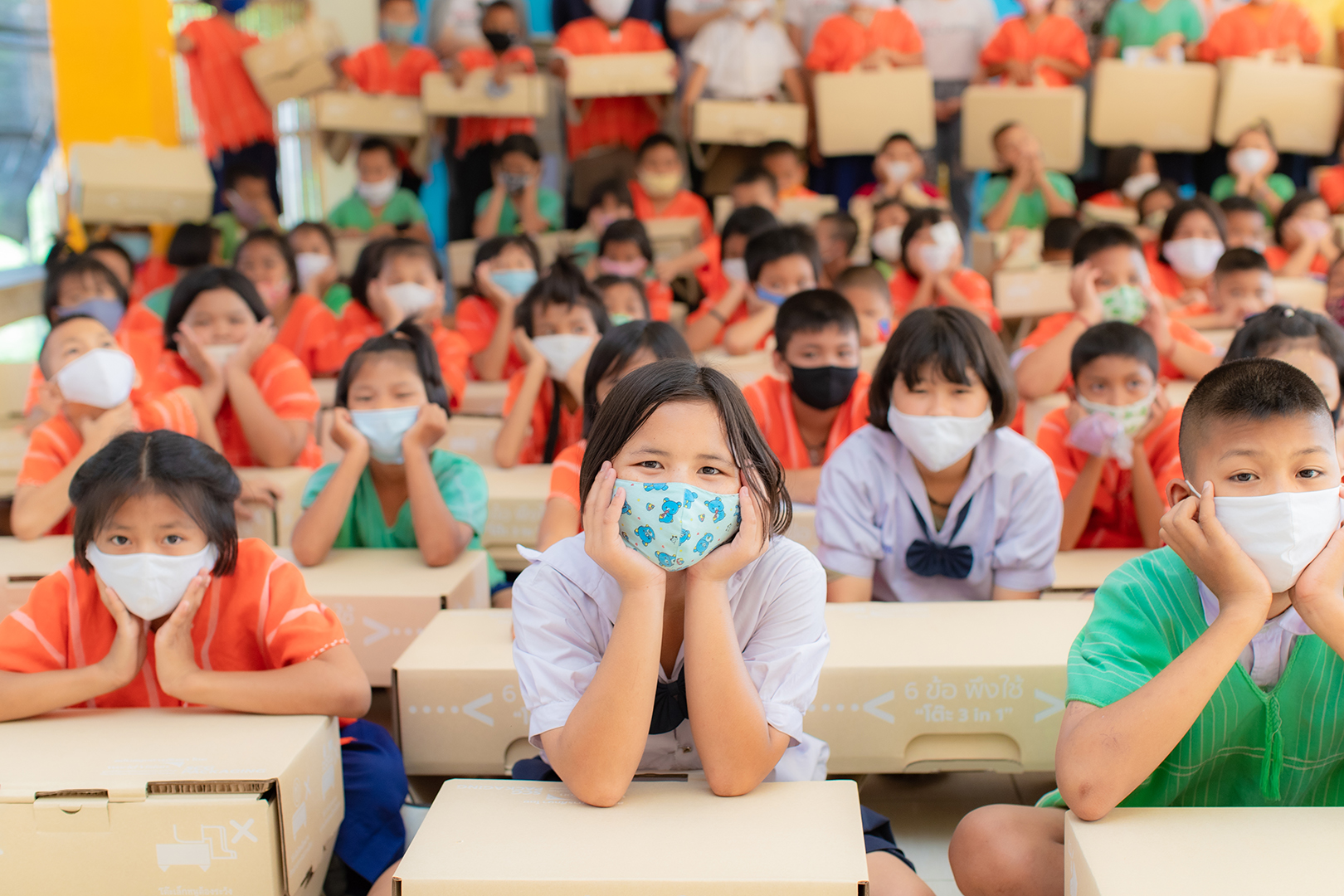 World Vision Foundation of Thailand x SCG Packaging 3-in-1 Paper Desk for Opportunities & Sustainability