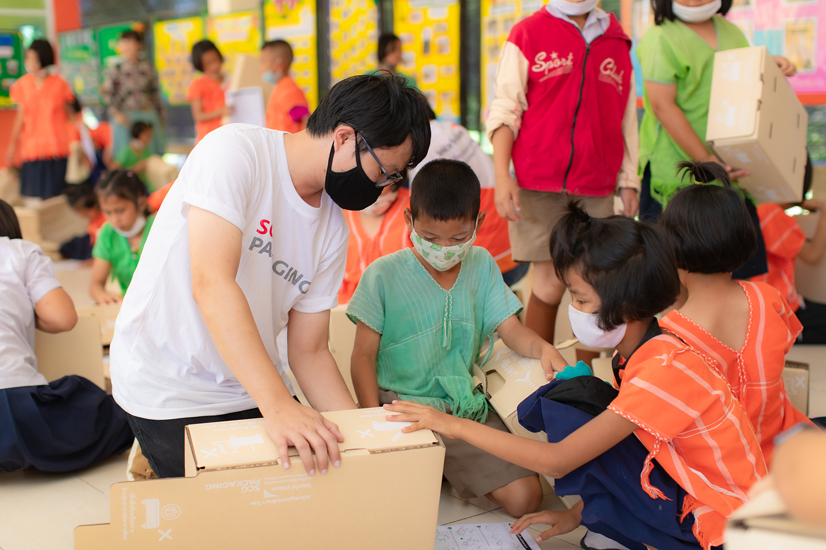World Vision Foundation of Thailand x SCG Packaging 3-in-1 Paper Desk for Opportunities & Sustainability